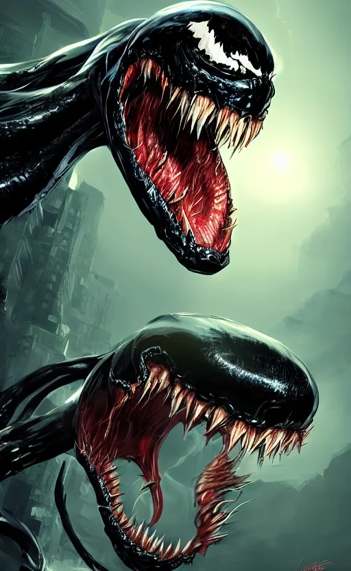 Image similar to venom as the scariest flash, dynamic lighting, fantasy concept art, trending on art station, stunning visuals, creative, cinematic, ultra detailed, ray tracing, sun rays, hyper realistic