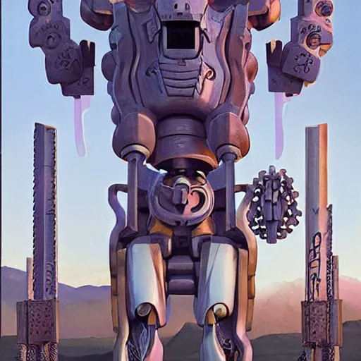 Prompt: occult mobile suit inscribed with runes, demonic mechanical exoskeleton wearing hardsurface armour by simon stalenhag, frank gehry, rob gonsalves, bandai box art