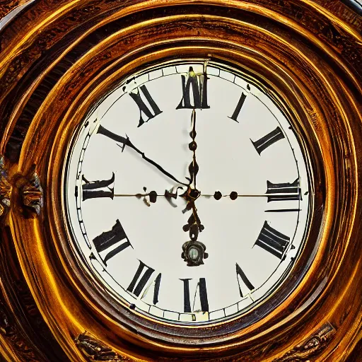 Image similar to photo of a clock with human features