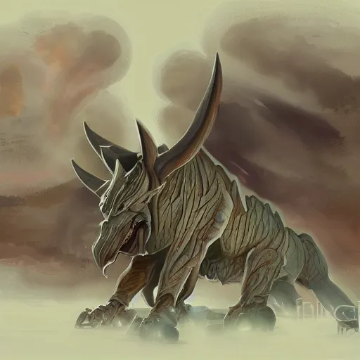 Prompt: biblical behemoth, destroyer of worlds. digital painting,