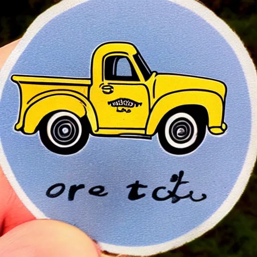 Image similar to cute sticker of an old truck