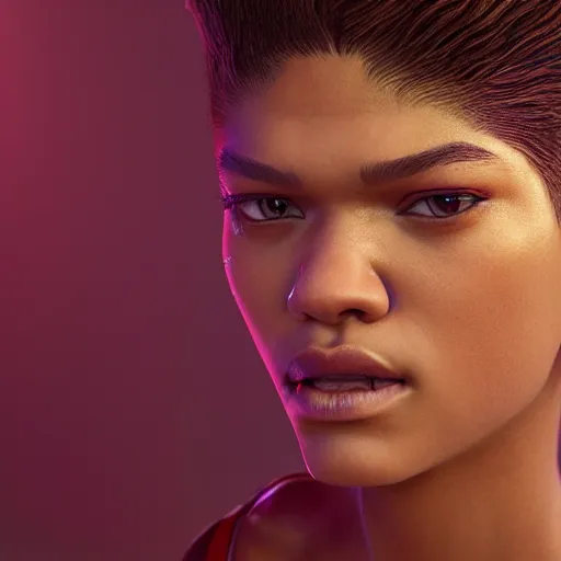 Prompt: hyperrealistic mixed media high resolution image of zendaya, sweating, stunning 3 d render inspired art by jamie salmon and istvan sandorfi and unreal engine and greg rutkowski, dim volumetric lighting, 8 k octane beautifully detailed render, post - processing, extremely hyper - detailed, intricate, highly detailed attributes, cinematic lighting