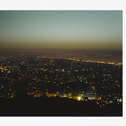 Prompt: brooke ashling, a cinematic shot of los angelas at midnight, canon eos c 3 0 0, ƒ 1. 8, 3 5 mm, 8 k, medium - format print, inspired by roger deakins cinematography