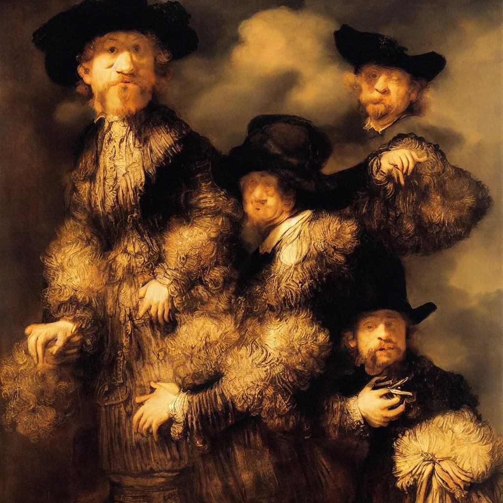 Prompt: fragrance advertising by rembrandt