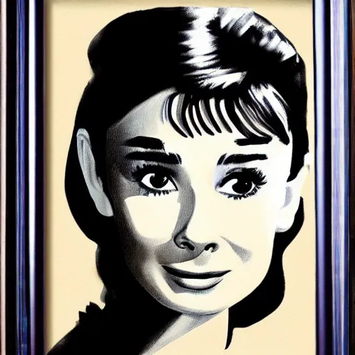 Image similar to audrey hepburn art by esther inglis