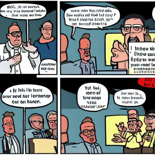 Image similar to angry uncle junior soprano preaching about the end of the world cartoon strip