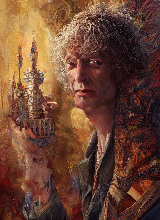 Image similar to high intricate painting of the sandman, full shot, neil gaiman, maria panfilova, andrea savchenko, mike kime, ludovic plouffe, qi sheng luo, oliver cook, julian calle, eddie mendoza, trending on artstation