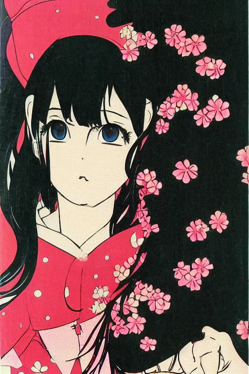 Image similar to 1970s shoujo manga girl by Riyoko Ikeda, takemiya keiko