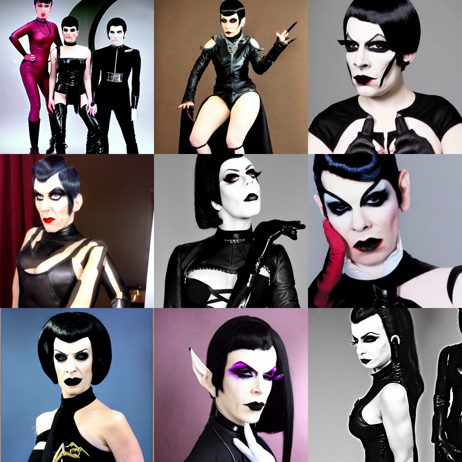 Prompt: goth gay drag queen dominatrix spock from star trek