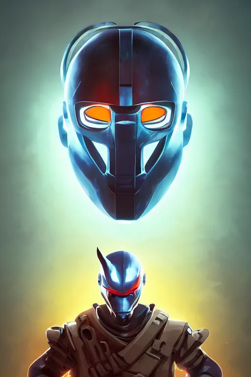 Image similar to epic mask helmet robot ninja portrait stylized as fornite style game design fanart by concept artist gervasio canda, behance hd by jesper ejsing, by rhads, makoto shinkai and lois van baarle, ilya kuvshinov, rossdraws global illumination radiating a glowing aura global illumination ray tracing hdr render in unreal engine 5