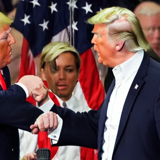 Image similar to Donald Trump punching Joe Biden