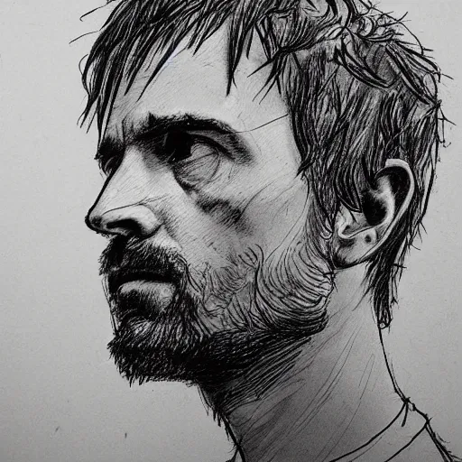 Image similar to a realistic yet scraggly portrait sketch of the side profile of a stern and sophisticated jesse pinkman, trending on artstation, intricate details, in the style of frank auerbach, in the style of sergio aragones, in the style of martin ansin, in the style of david aja, in the style of mattias adolfsson