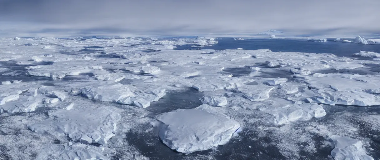 Image similar to atmospheric gorgeous award winning hd 8 k 3 5 mm depth of field filmic aerial establishing shot national geographic photograph of antarctica barren snowy landscape with a blizzard rolling into the frame