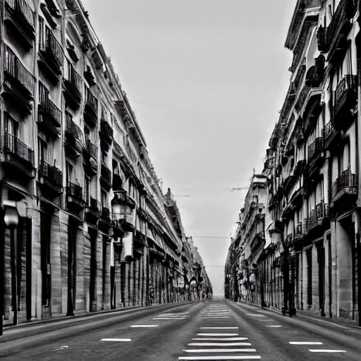 Prompt: madrid empty streets by antonio lopez garcia