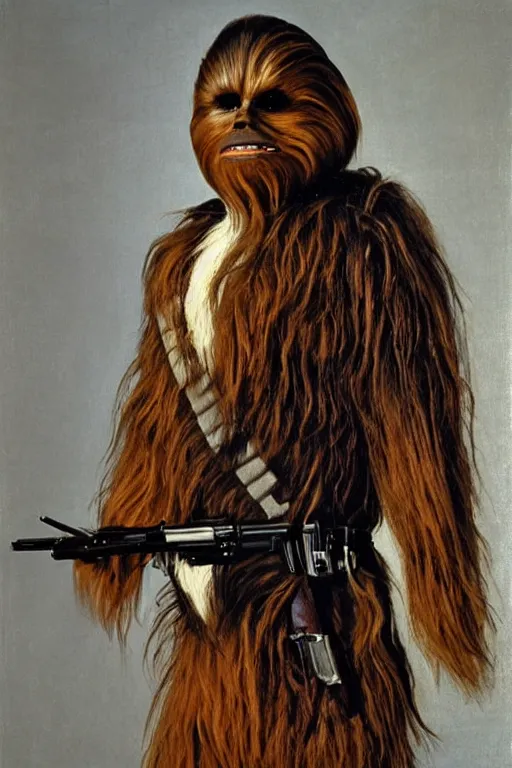 Prompt: Chewbacca painted by Caravaggio