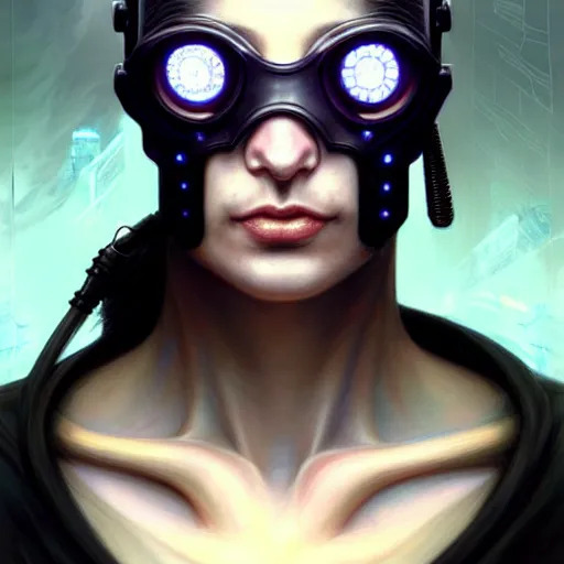 Image similar to front shot of a cyberpunk criminal character, intricate, elegant, highly detailed, centered, digital painting, artstation, concept art, smooth, sharp focus, illustration, artgerm, Tomasz Alen Kopera, Peter Mohrbacher, donato giancola, Joseph Christian Leyendecker, WLOP, Boris Vallejo, mugshot!!!!!