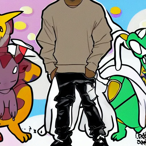 Image similar to kanye west as a pokemon