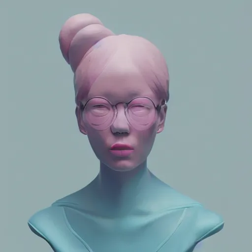 Image similar to abstract 3d female pastel sculpture by james jean and Jason Chan, redering, redshift, octane