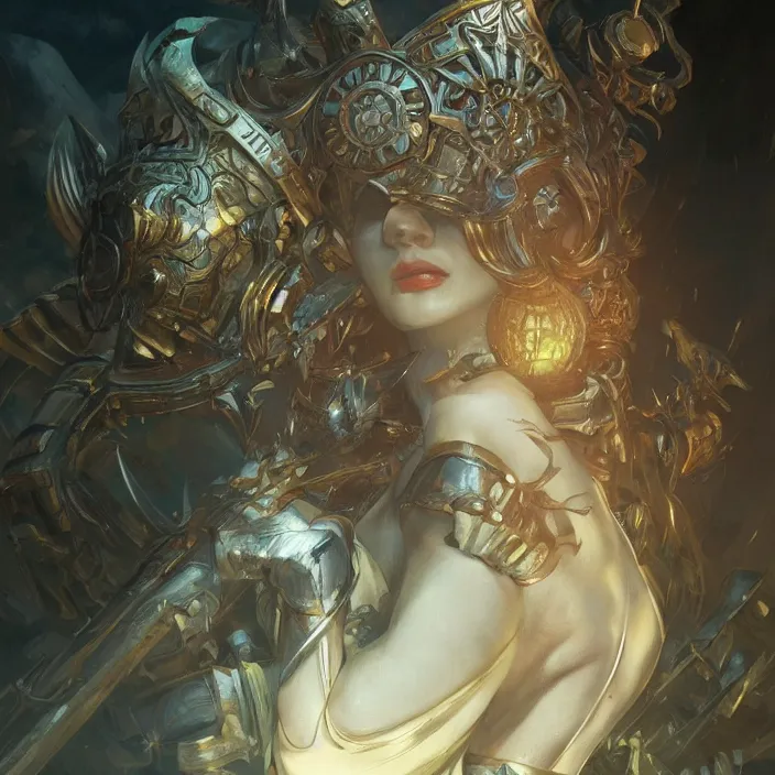 Image similar to warhammer, russia, d & d, fantasy, intricate, elegant, highly detailed, digital painting, artstation, concept art, matte, sharp focus, illustration, art by artgerm and greg rutkowski and alphonse mucha