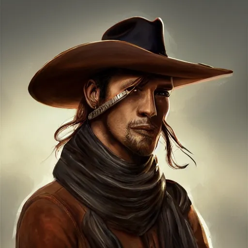 Prompt: a portrait of a horse with a cowboy hat on with an American flag scarf, D&D, sci-fi, elegant, hopeful, muscular, highly detailed, digital painting, artstation, concept art, smooth, sharp focus, illustration