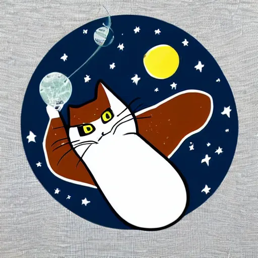 Prompt: cat astronout