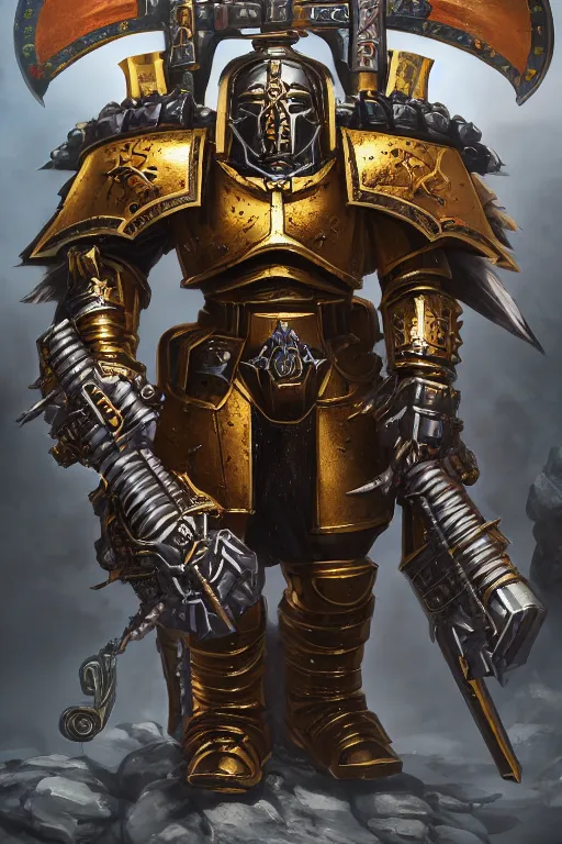 Image similar to armor portrait heros warhammer 4 0 k horus heresy fanart - the primarchs emperor by johannes helgeson animated with vfx concept artist & illustrator global illumination ray tracing hdr fanart arstation zbrush central hardmesh 8 k octane renderer comics stylized