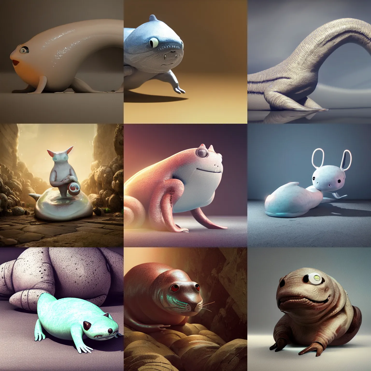 Prompt: slugcat, award winning digital art, octane render, very very very very very beautiful