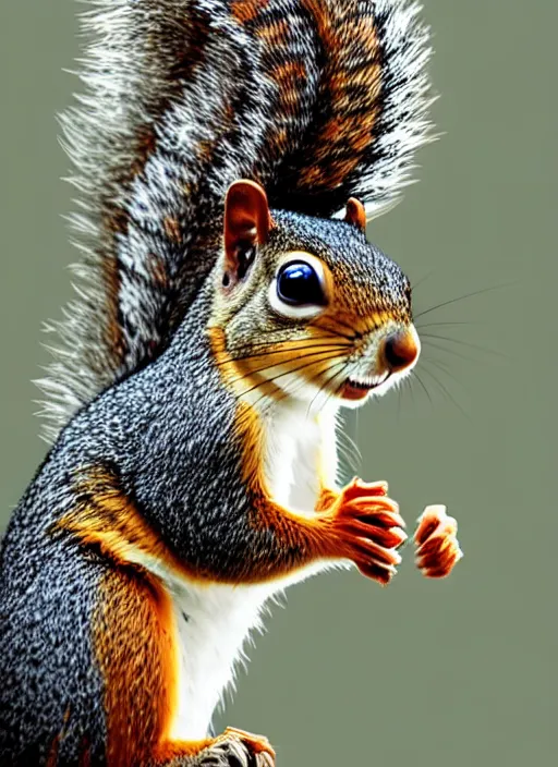 Prompt: photo of a cute squirrel in the style of stefan kostic, realistic, sharp focus, 8k high definition, insanely detailed, intricate, elegant, art by stanley lau and artgerm