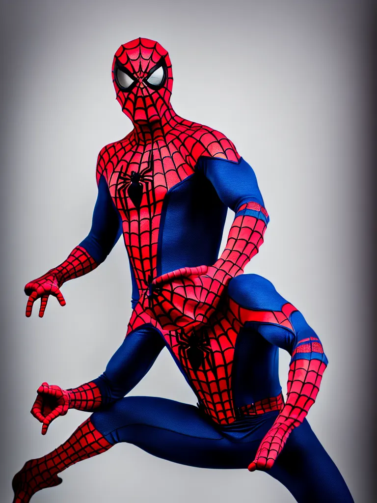 Prompt: Gopnik as Spider man, adidas costume, 50 mm lens photo portrait