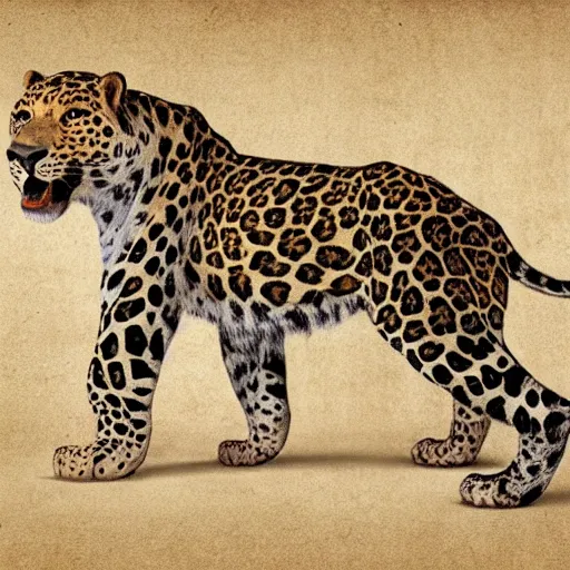 Prompt: leopardo da vinci, digital art.