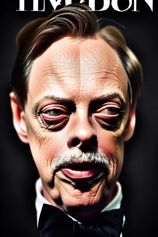 Image similar to extremely beautiful steve buscemi dressed as james bond, symmetrical, cinematic, elegant, luxury, real photography, 4 k, ultra hd, times journal cover