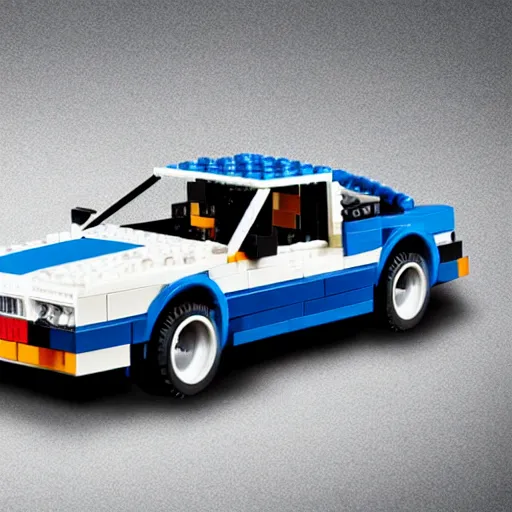 Image similar to close up of a lego set of a 1 9 7 9 bmw m 1, product photo, professional