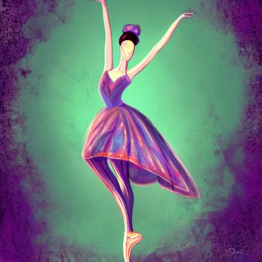 Prompt: prima ballerina, digital art, post apocalyptic, fantasy, calligraphy