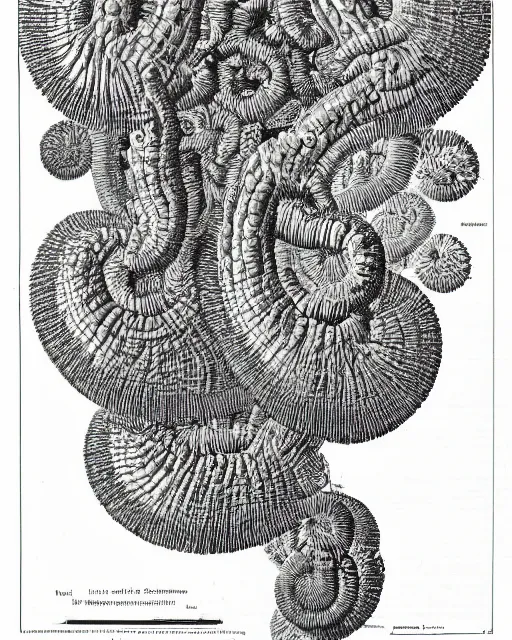 Image similar to Escherichia coli, close up details, drawn by Ernst Haeckel,