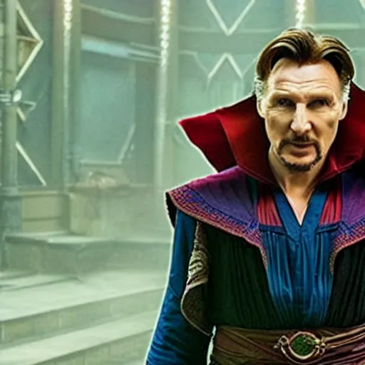 Image similar to Liam Neeson as Doctor Strange