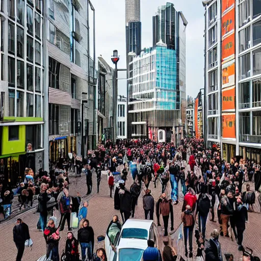 Image similar to crowded streets in Rotterdam