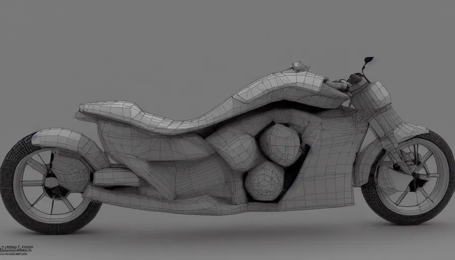 Image similar to A 3D rendered Motorcycle