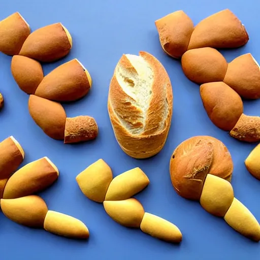 Image similar to bread made of lego, modern art