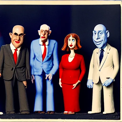 Prompt: esoteric israeli lobby controls us congress by otto dix, claymation