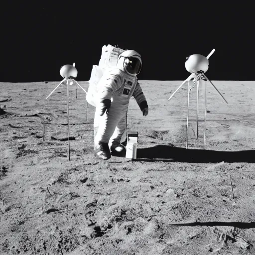 Prompt: photo of steed situated on top of astronaut that standing on all fours