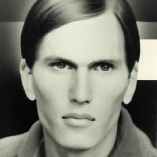 Image similar to A photograph portrait of Jerma985 with short-medium length hair a combover wearing early 1970s menswear in the early 1970s, taken in the early 1970s, grainy, taken on a 1970s Polaroid Camera, realistic, hyperrealistic, very realistic, highly detailed, very detailed, extremely detailed, detailed, digital art, trending on artstation, colorized photo