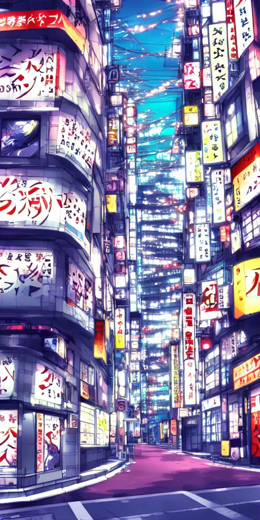 Prompt: anime tokyo quite street scenery only wallpaper aesthetic