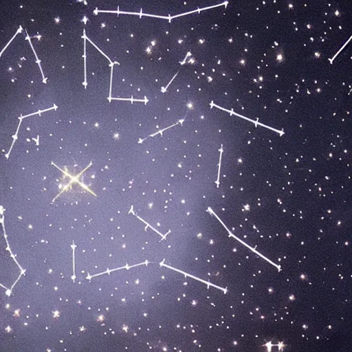 Image similar to A constellation that resembles Michael Jackson