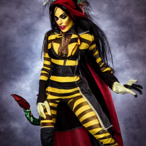 Image similar to full body photo beautiful harlequin rogue, highly detailed, 4k, HDR, award-winning photo