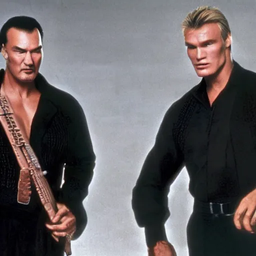 Image similar to steven seagal and dolph lundgren - c 0. 0 0 0 1