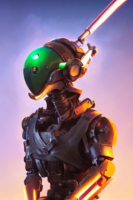 Image similar to epic mask helmet robot ninja portrait stylized as fornite style game design fanart by concept artist gervasio canda, behance hd by jesper ejsing, by rhads, makoto shinkai and lois van baarle, ilya kuvshinov, rossdraws global illumination radiating a glowing aura global illumination ray tracing hdr render in unreal engine 5