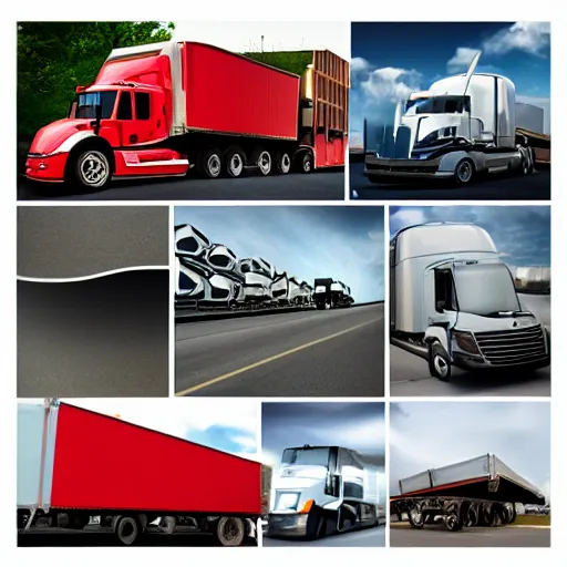 Image similar to graphic design moodboard for a trucking company