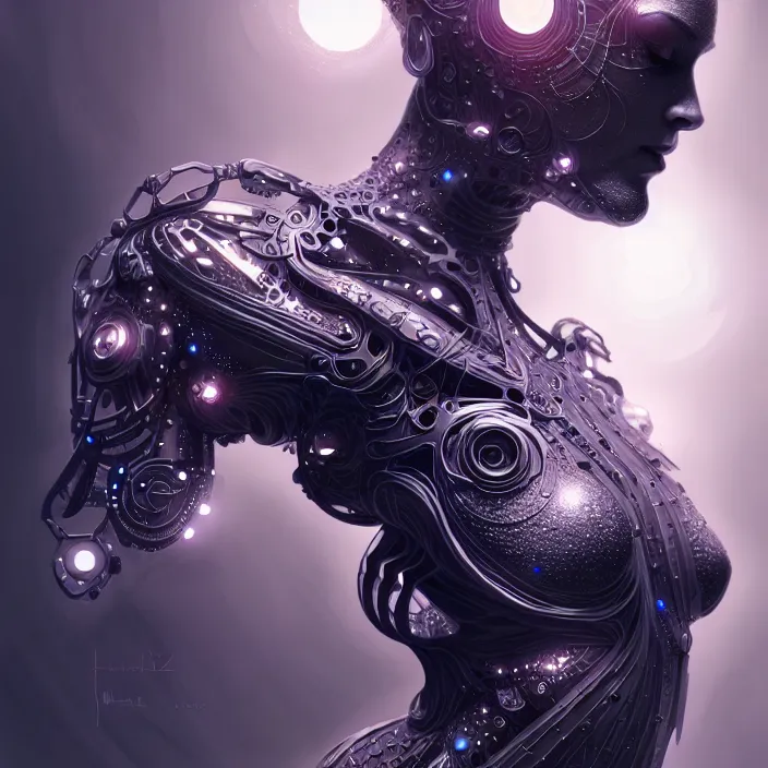 Image similar to organic cyborg, diffuse lighting, fantasy, intricate, elegant, highly detailed, lifelike, photorealistic, digital painting, artstation, illustration, concept art, smooth, sharp focus