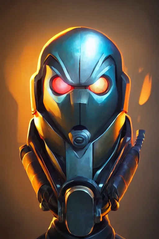 Image similar to epic mask helmet robot ninja portrait stylized as fornite style game design fanart by concept artist gervasio canda, behance hd by jesper ejsing, by rhads, makoto shinkai and lois van baarle, ilya kuvshinov, rossdraws global illumination radiating a glowing aura global illumination ray tracing hdr render in unreal engine 5