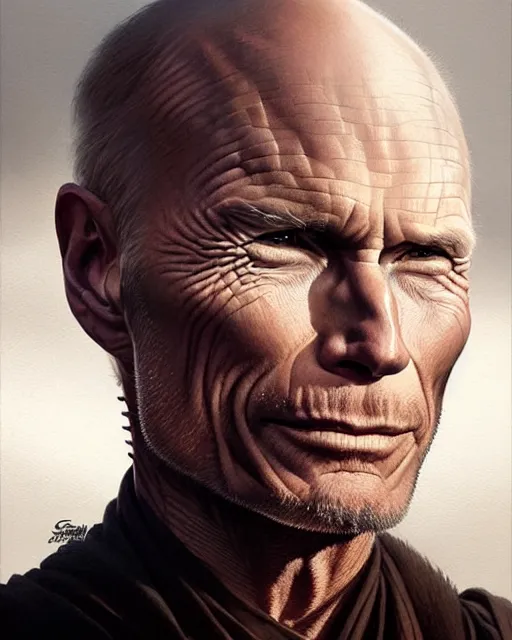 Image similar to ed harris portrait, intricate western designs, elegant, highly detailed, sharp focus, art by artgerm and greg rutkowski and wlop